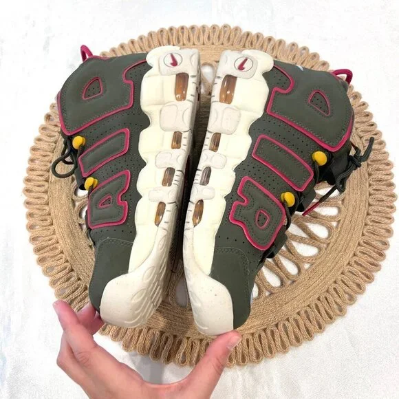 Nike Air More Uptempo Cargo Khaki Sneakers DH0622-300 Size 9.5 Men's - Picture 5 of 10